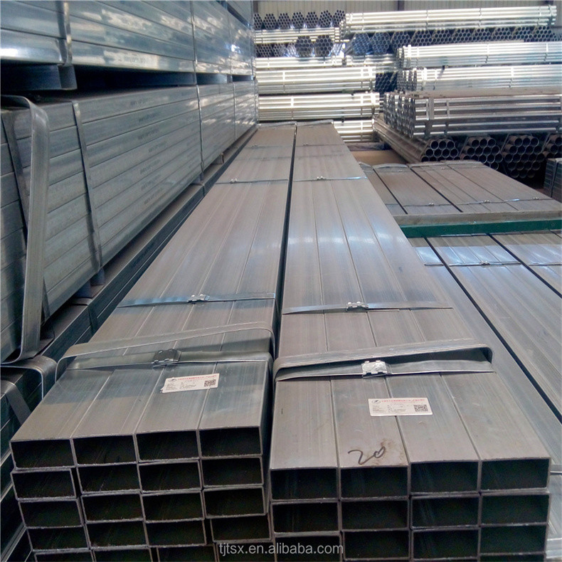 ASTM A500 Galvanized Steel Square Pipe Cold Rolled 1.6mm Thick